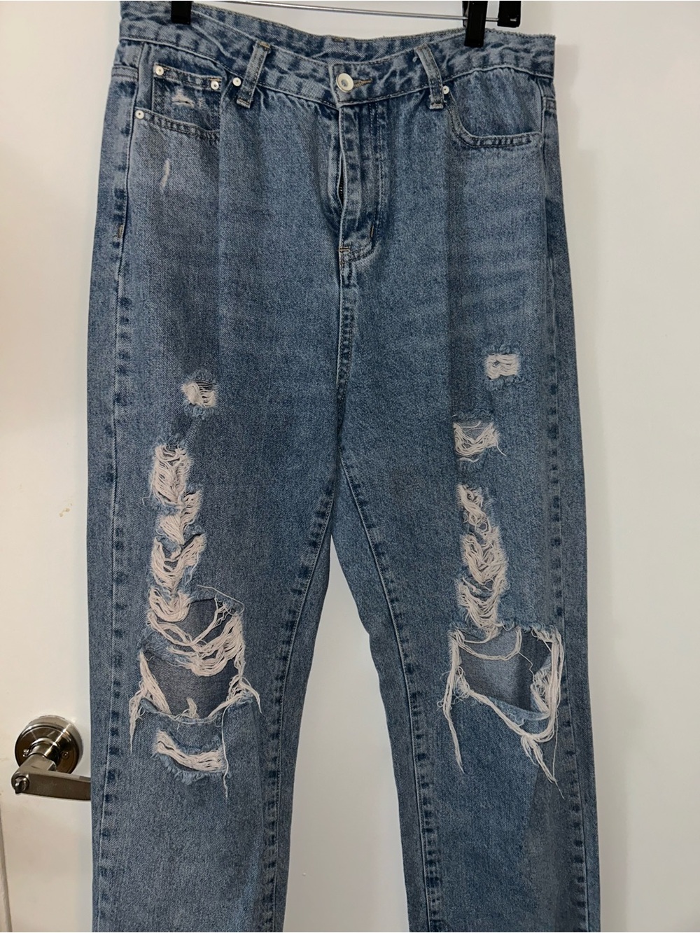 SHEIN Light Blue High-Rise Denim Jeans